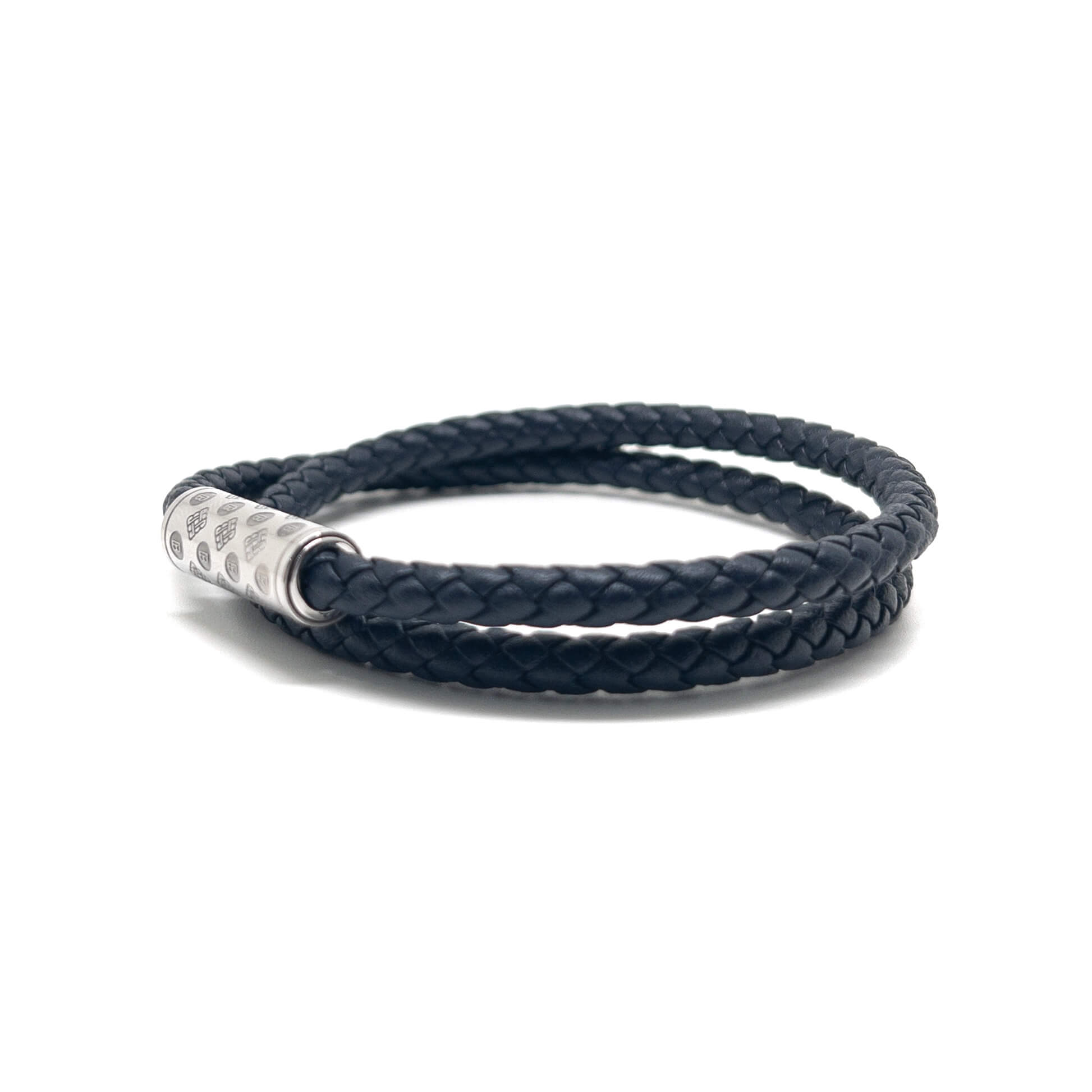 Navy Duo Monogram – Silver