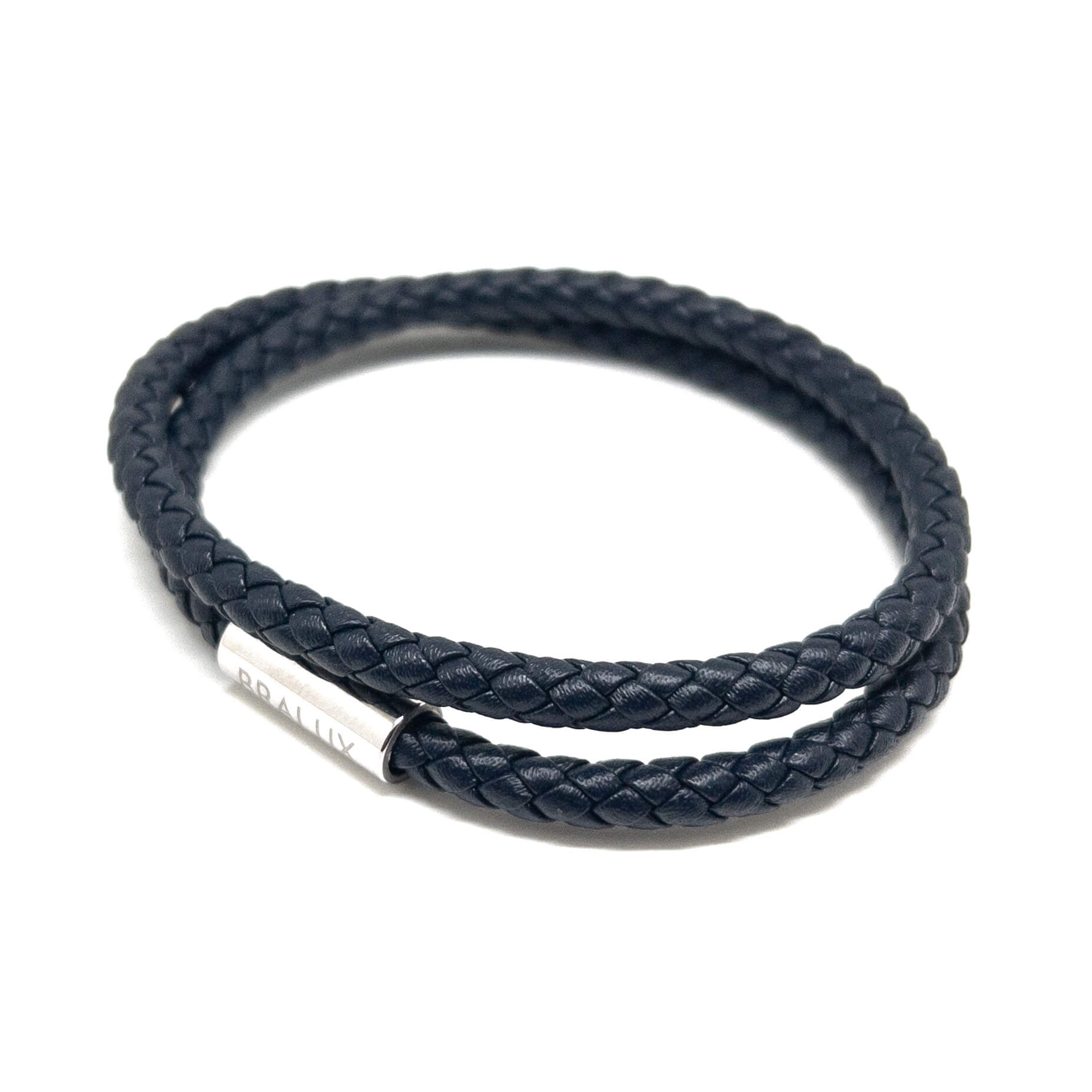 The Navy duo leather bracelet