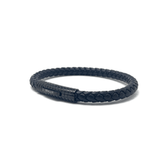 The Full Black Leather Bracelet