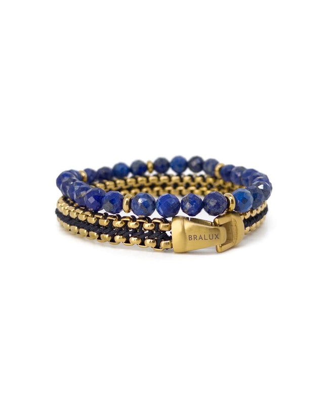 Woven Lapis Lazuli Stack - Gold Main image