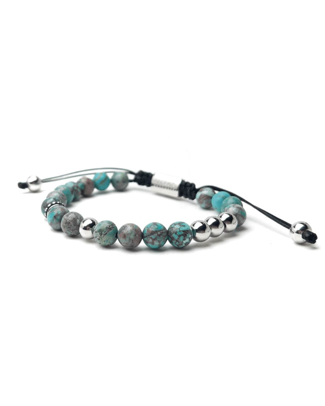 Green Sediment Thread Bracelet – Silver Main image