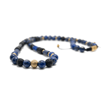 Collier en lapis-lazuli volcanique - or