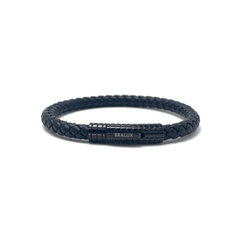 The Full Black Leather Bracelet