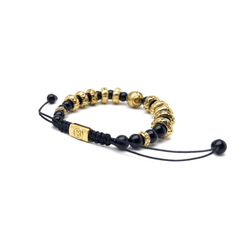 Gold Plated Vintage Spacers CYL Thread Bracelet