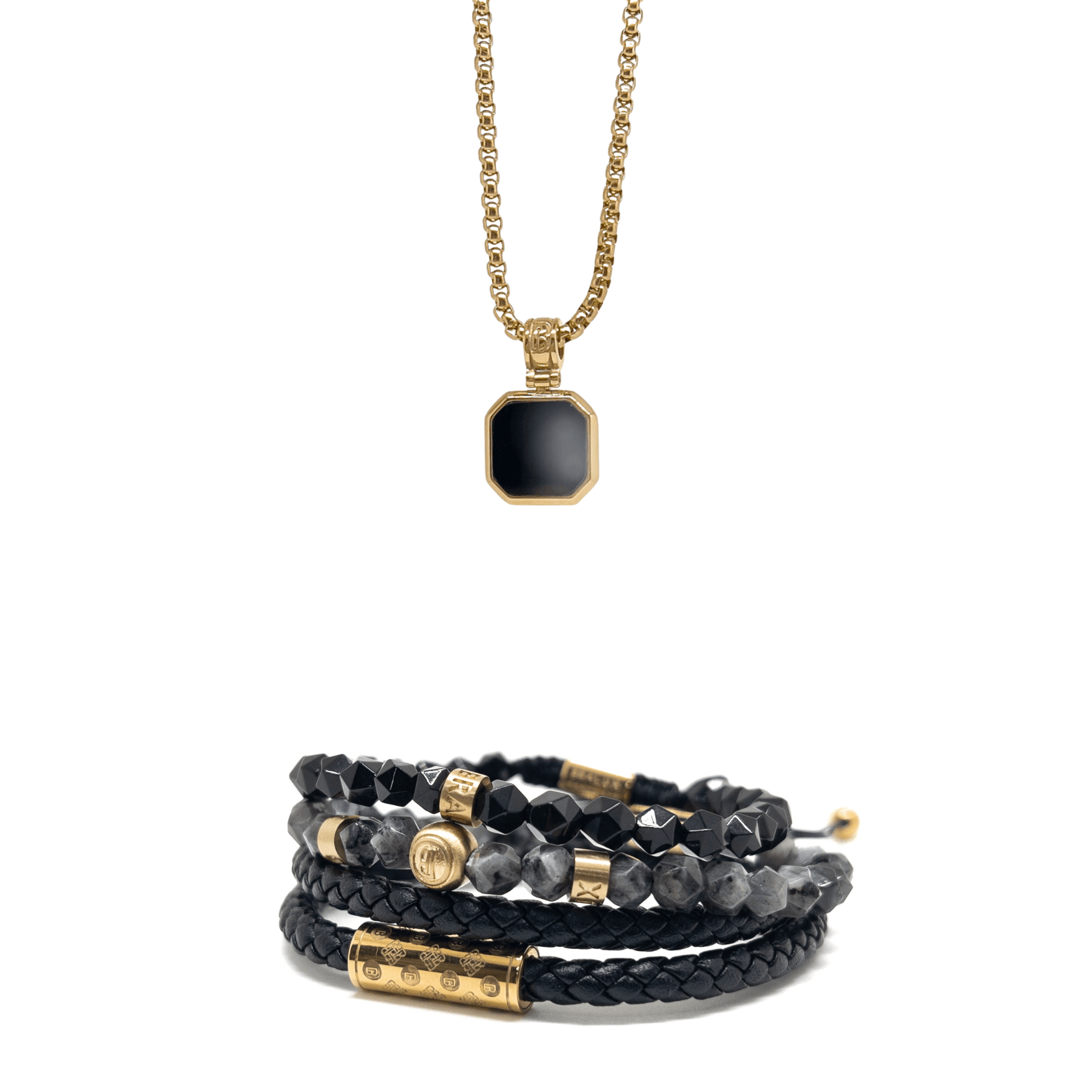 Monogram Square Set – Gold Main image