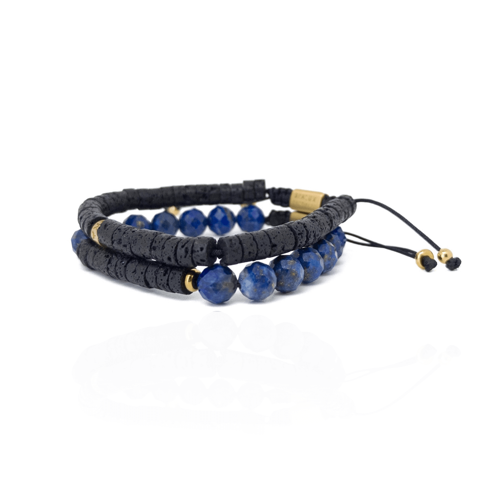 Heishi Volcanic Signature Stack - Gold