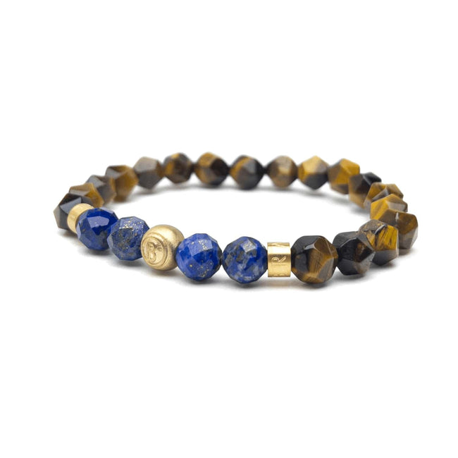 Faceted Tiger Eye Lapis Signature – Gold Main image