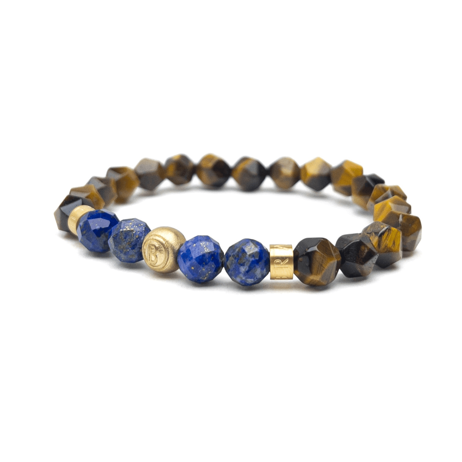 Faceted Tiger Eye Lapis Signature – Gold