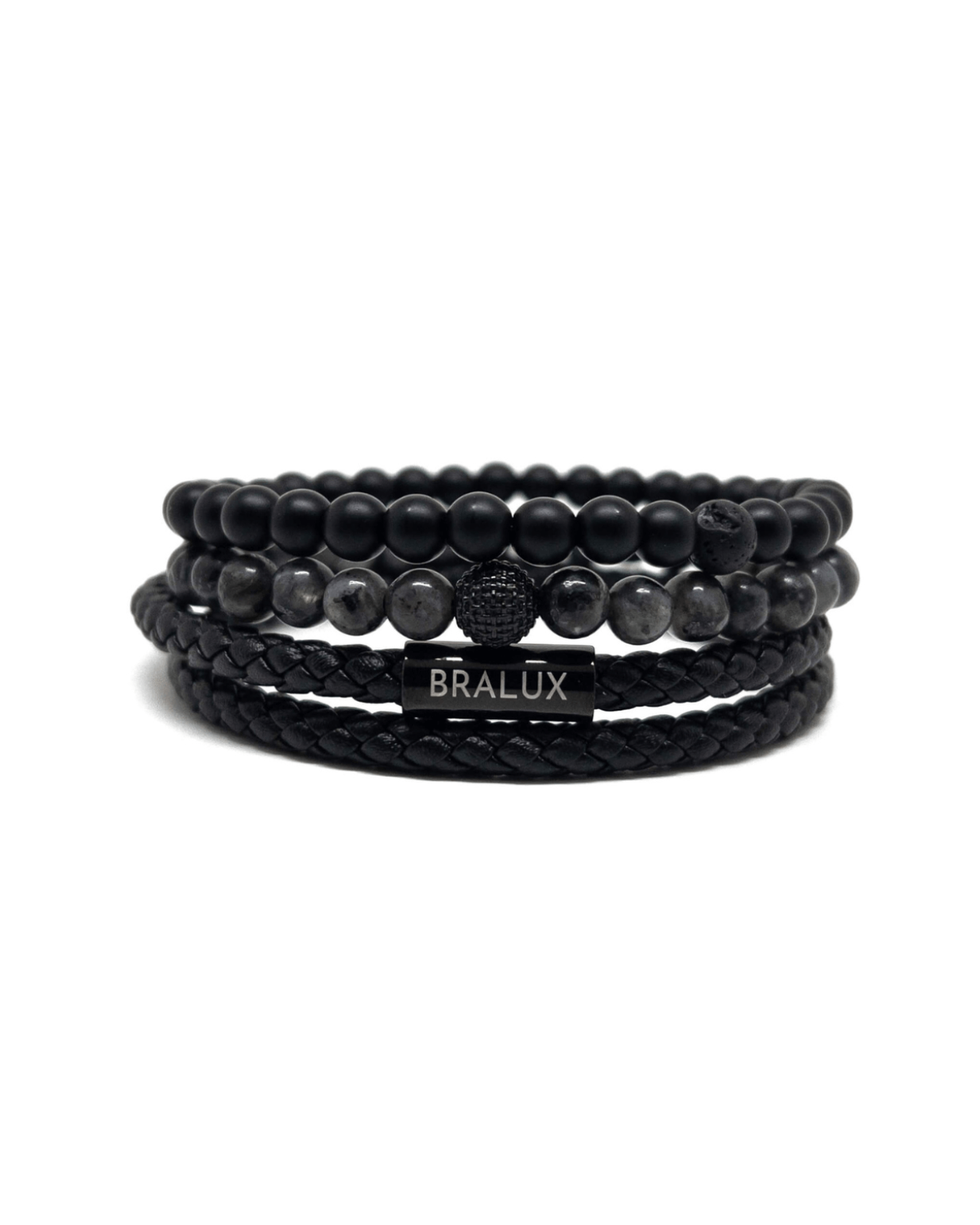 Duo Black Leather Stack – Black SS