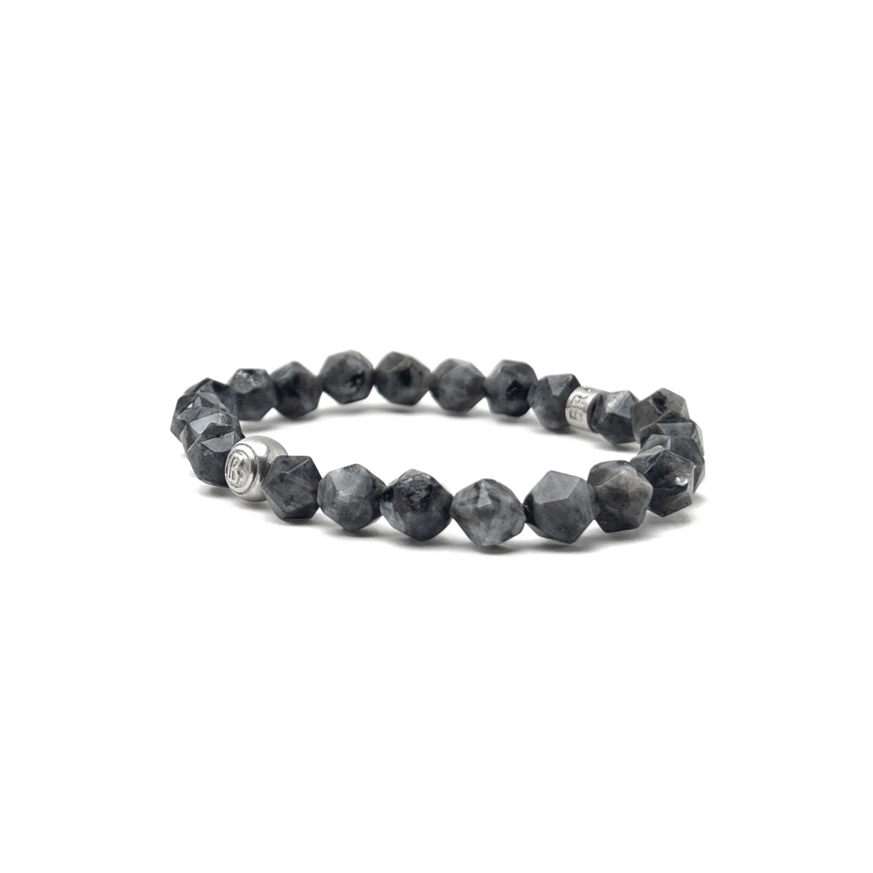 Faceted Larvikite Signature – Silver