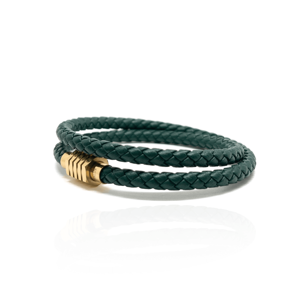 Green Duo Leather – Gold