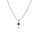 Diamond Shape Onyx Necklace – Gold