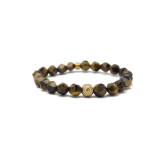 Faceted Brown Tiger Eye Gold Plated Signature