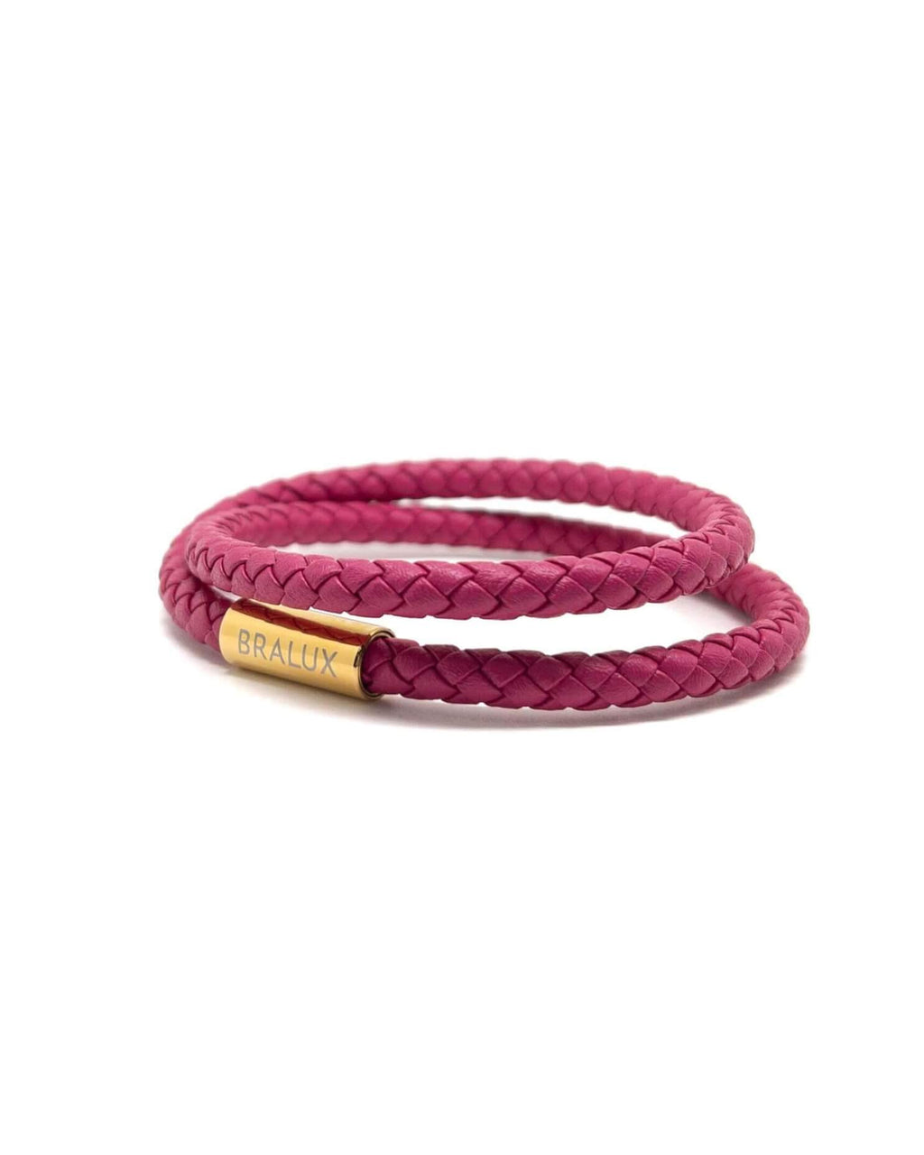Duo Dark Fuchsia Leather Bracelet