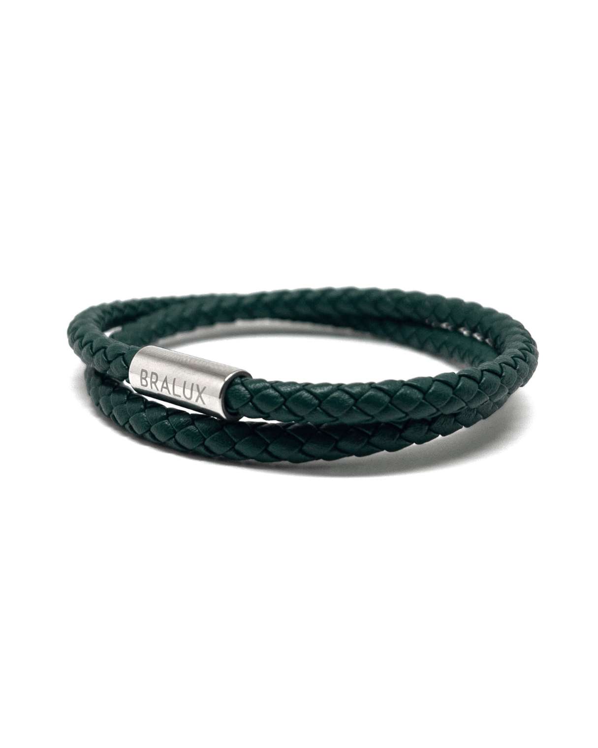 Duo Green Leather – Silver Main image