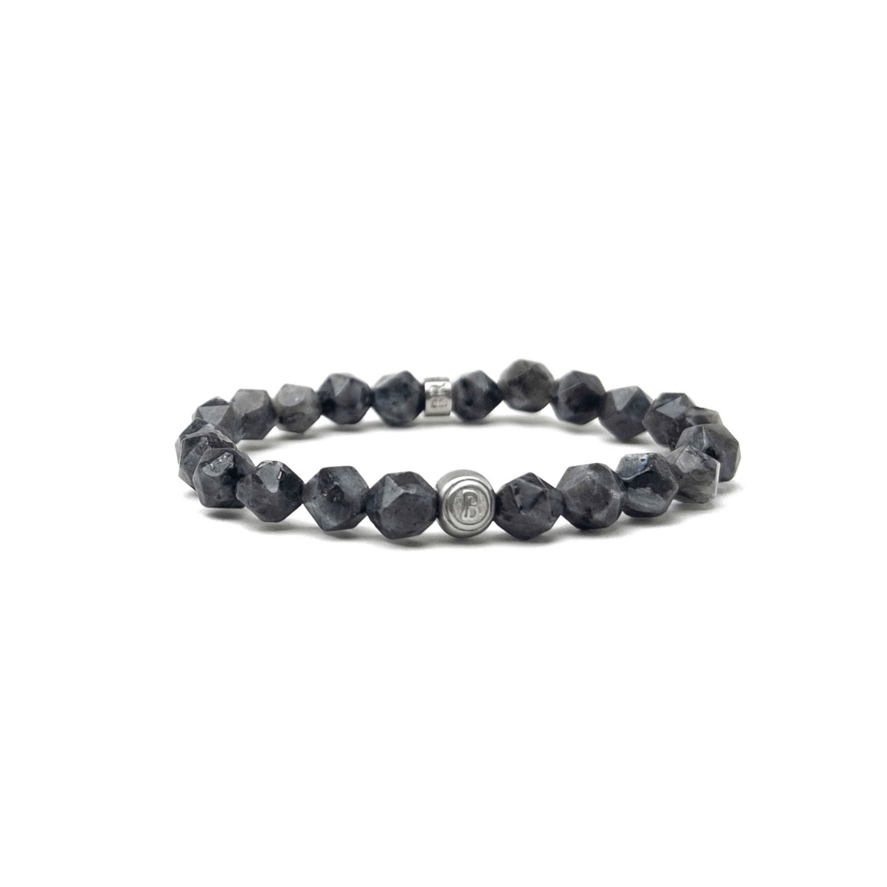 Faceted Larvikite Signature – Silver