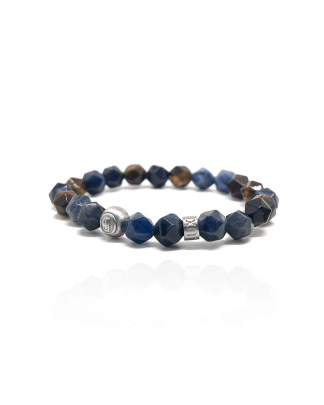 Sodalite à facettes Œil de Tigre Signature – Argent Image principale du produit