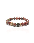 Faceted Unakite Jasper Signature – Gold