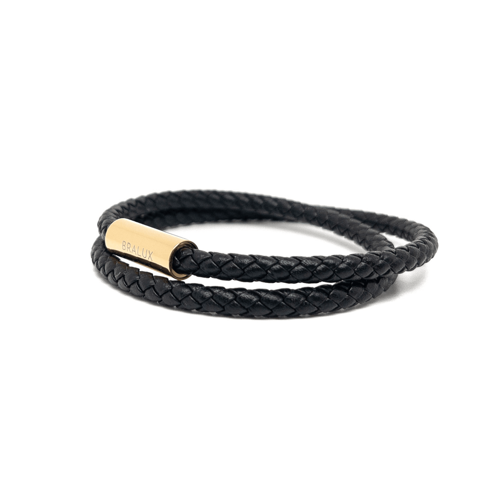 Duo Black Leather – Gold