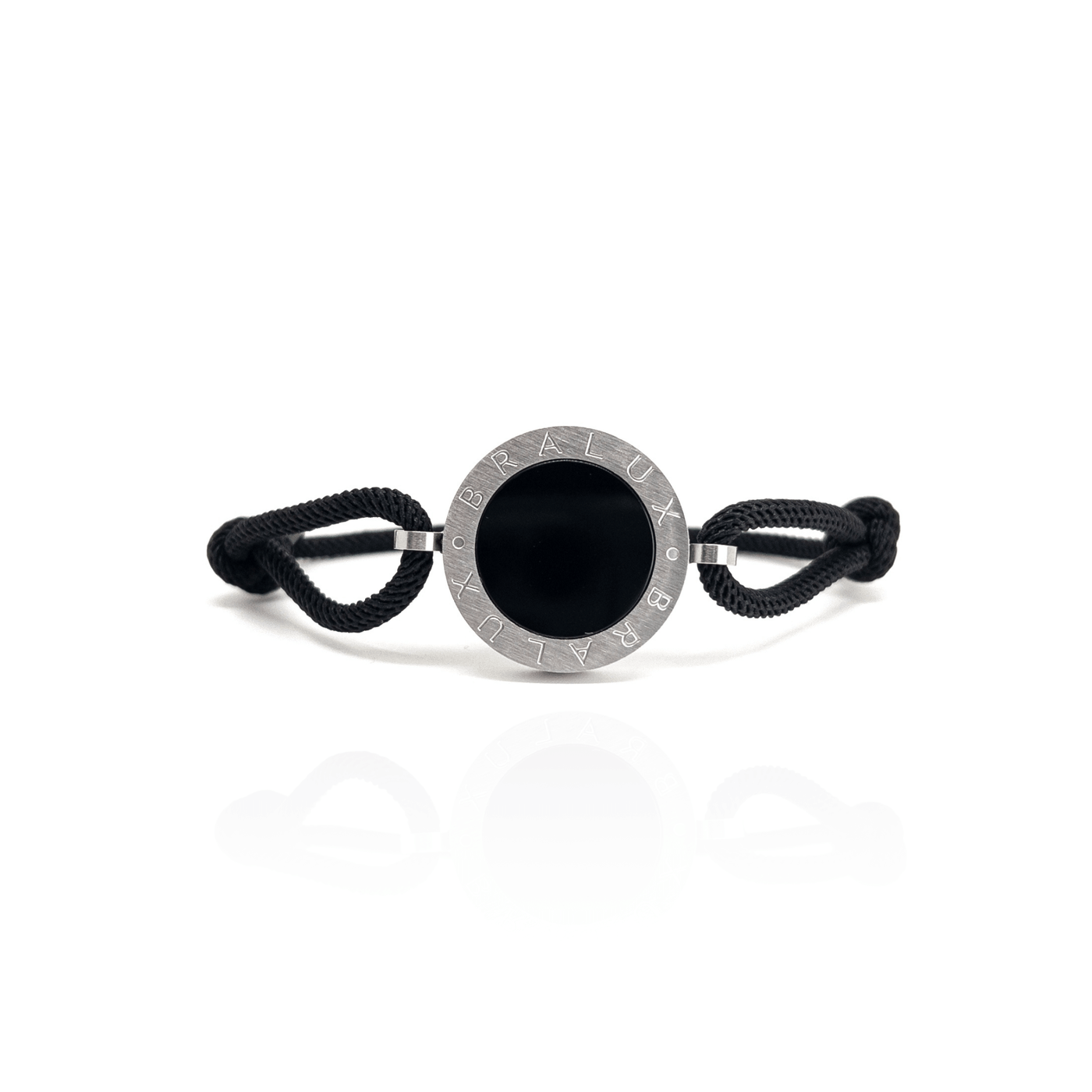The Silver Plated Circle Onyx Bracelet