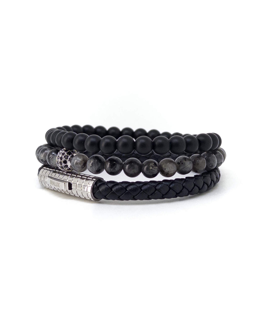 Leather Stack Vintage – Silver