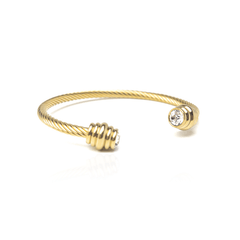 The White Twisted bangle