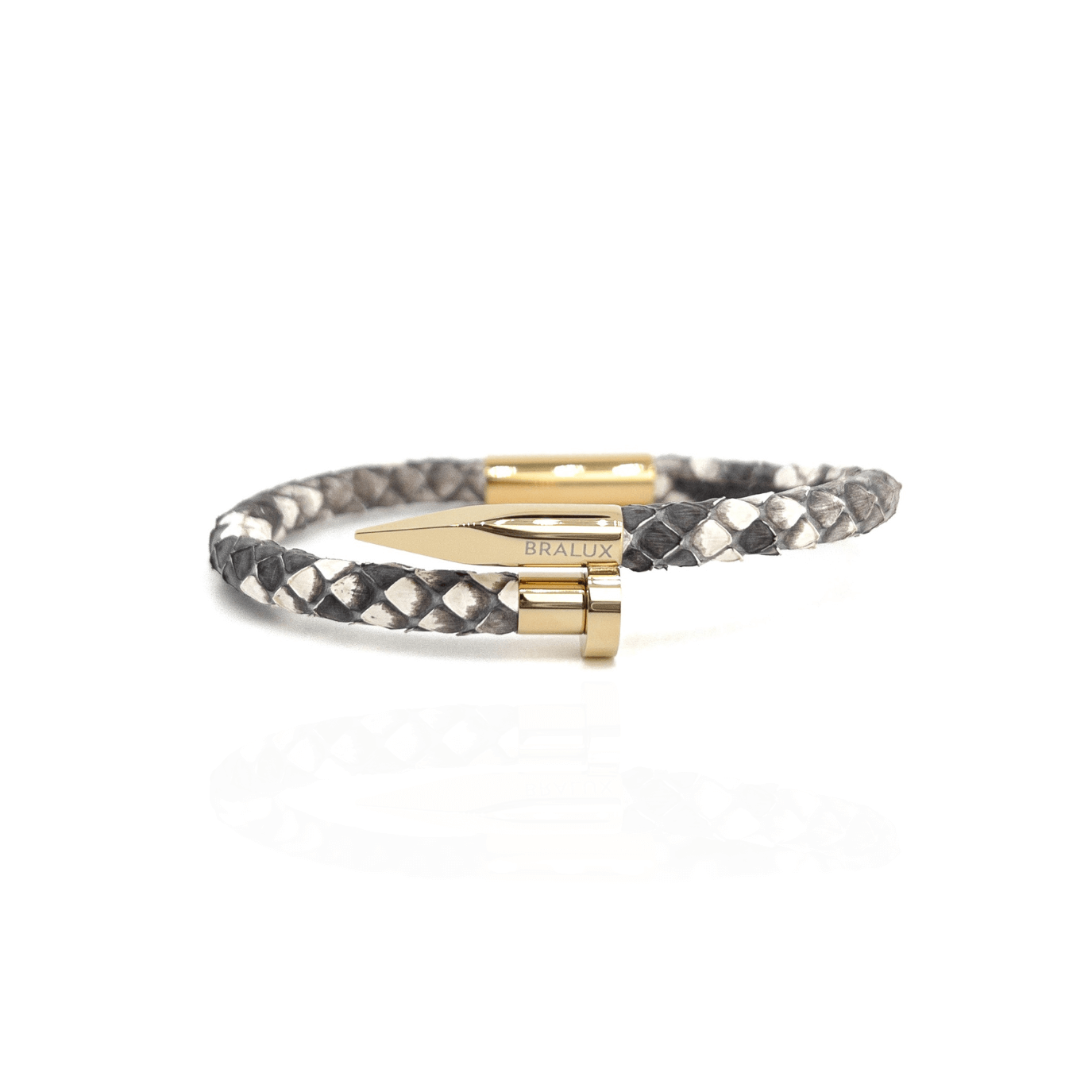 Nail PYT Leather Bracelet – Gold