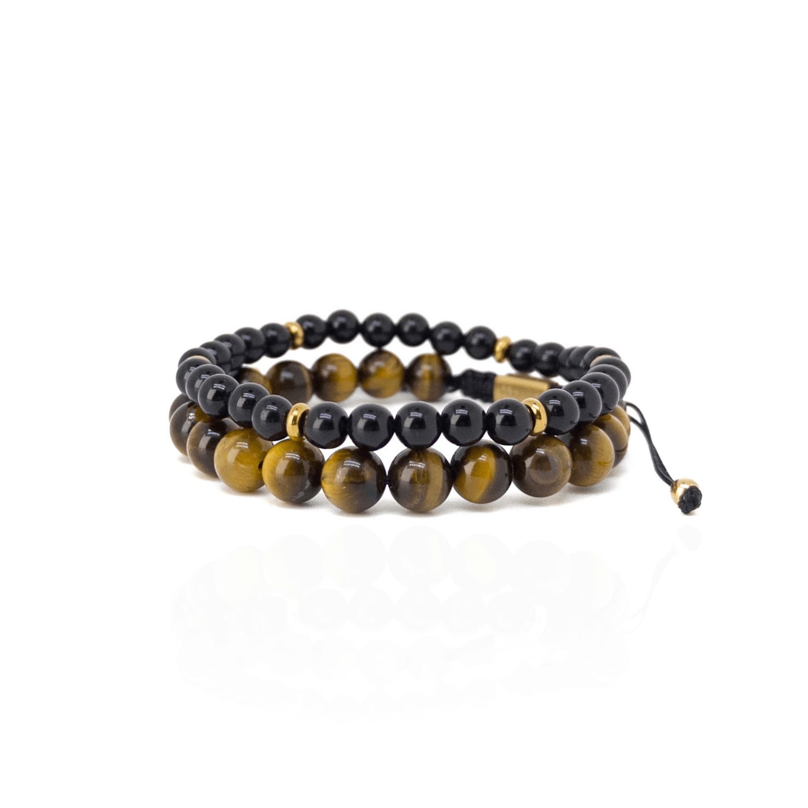 Tiger Eye Obsidian Gold Stack