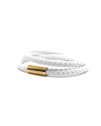 Duo White Leather Bracelet