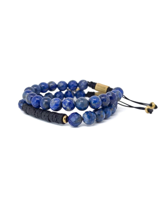 Lapis Heishi Stack - Gold Main image