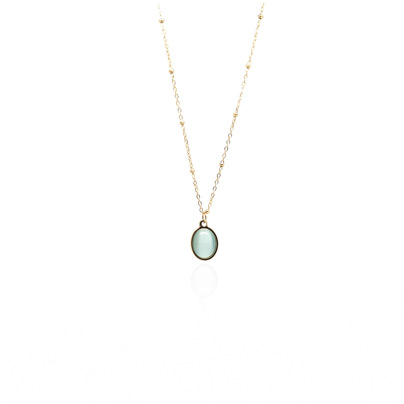 The Light Blue Stone Necklace