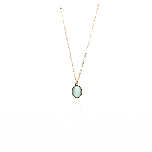 The Light Blue Stone Necklace