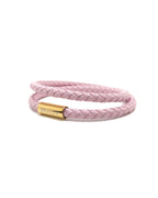 Bracelet Duo en cuir rose