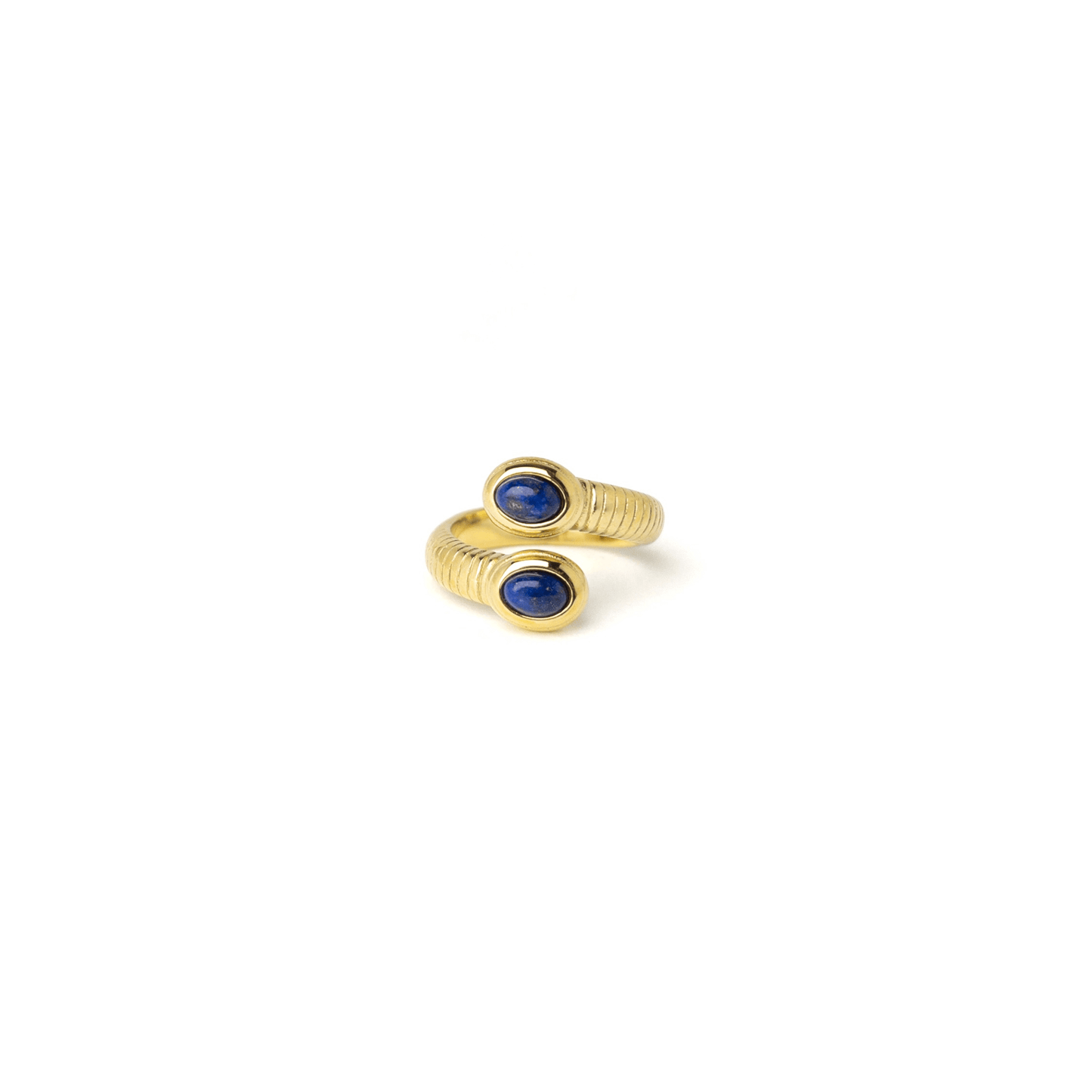 Gold Plated Lapis Lazuli Ring