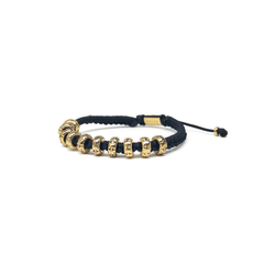 Gold Plated Vintage Spacers Thread Bracelet