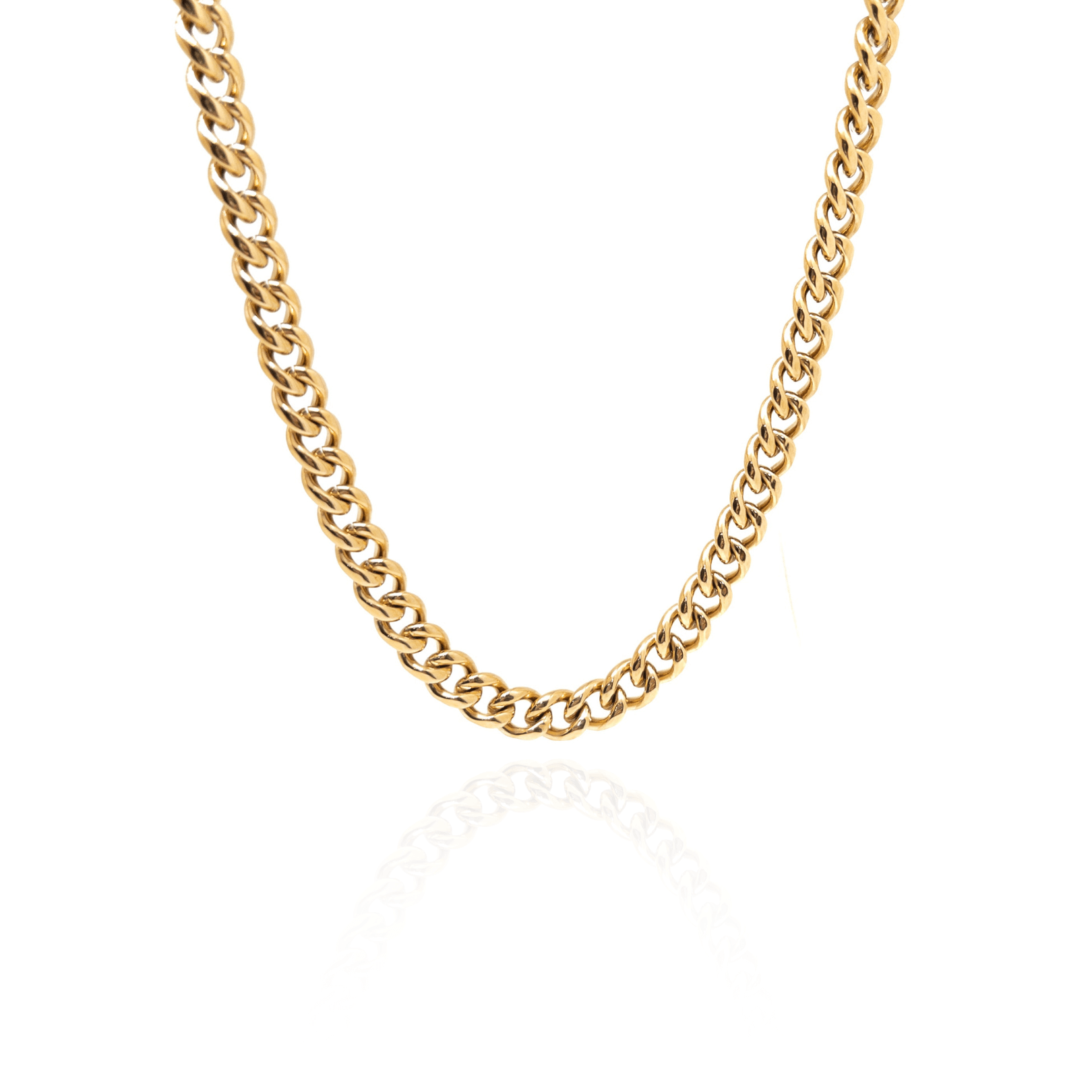 Cuban Chain Onyx Necklace Set – Gold