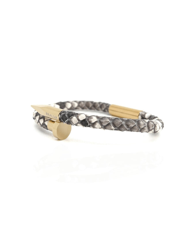 Nail PYT Leather Bracelet – Gold Main image