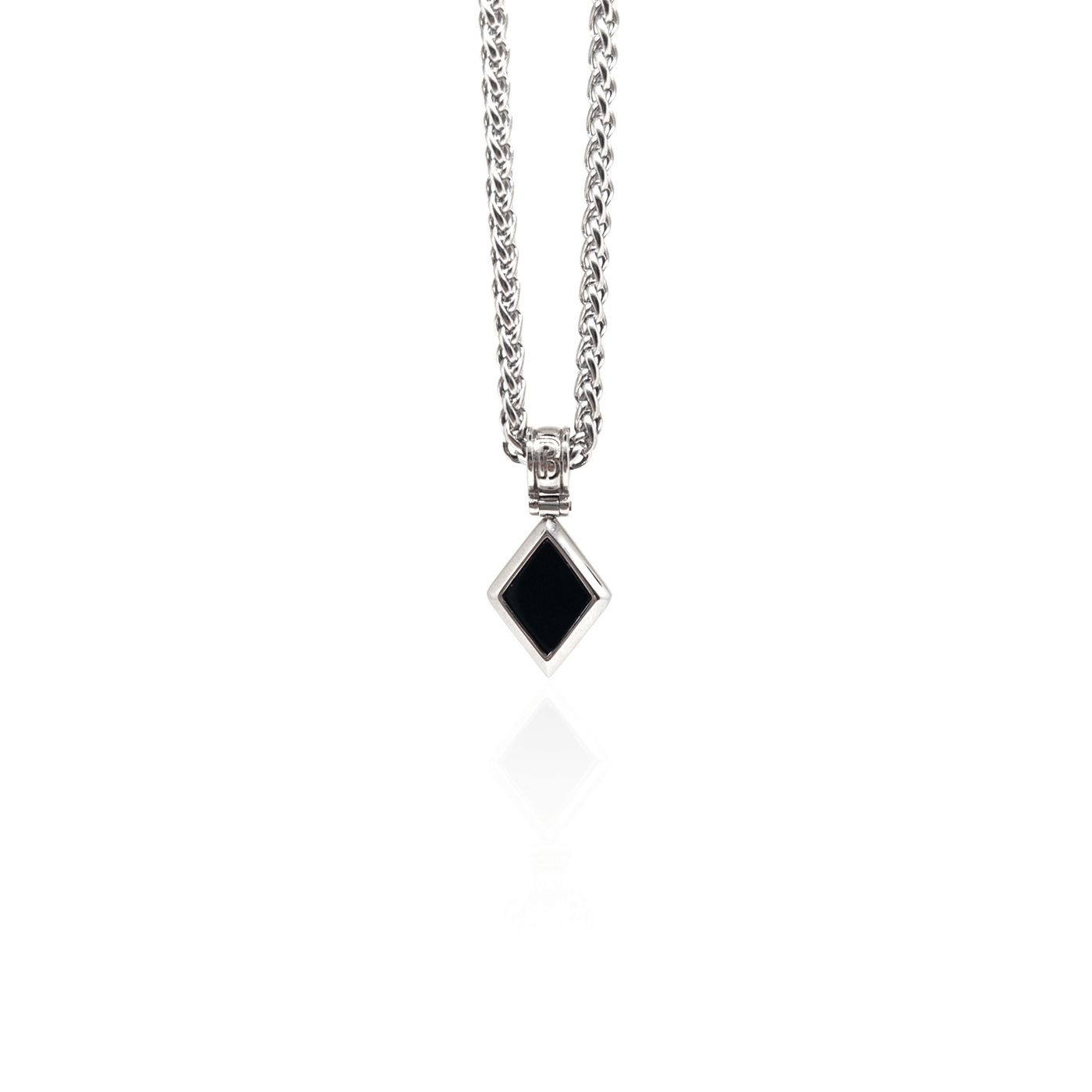 The Silver Plated Onyx Necklace