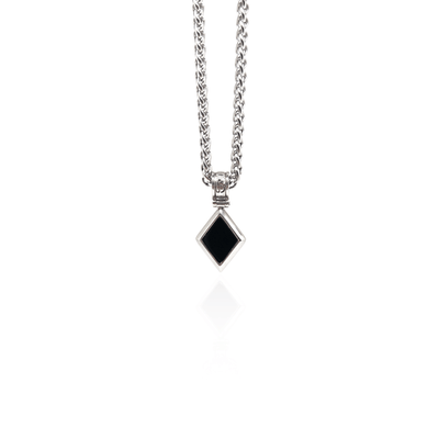 The Silver Plated Onyx Necklace