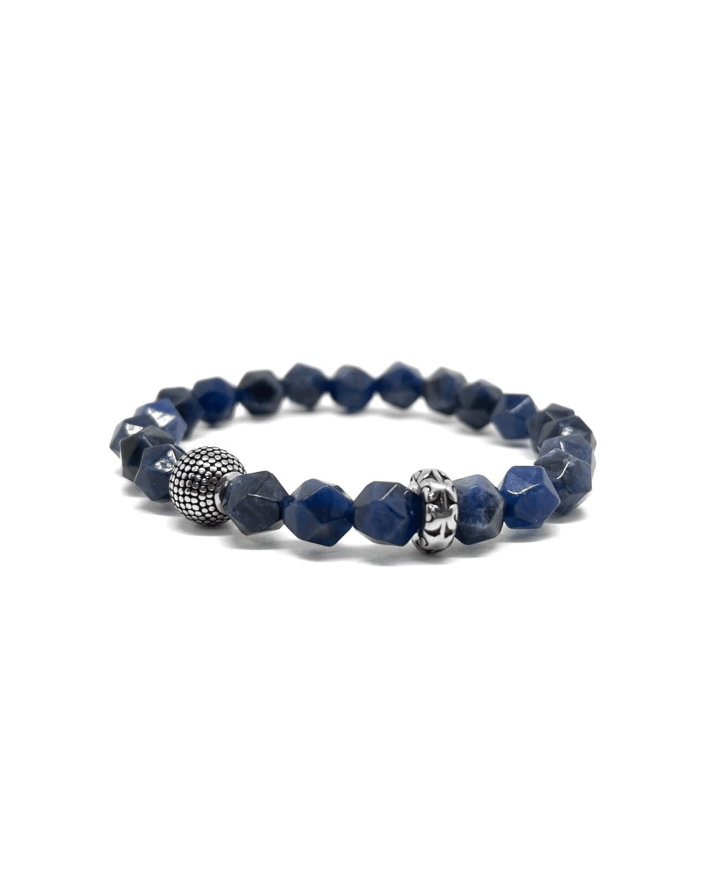 Faceted Sodalite Bracelet – Silver