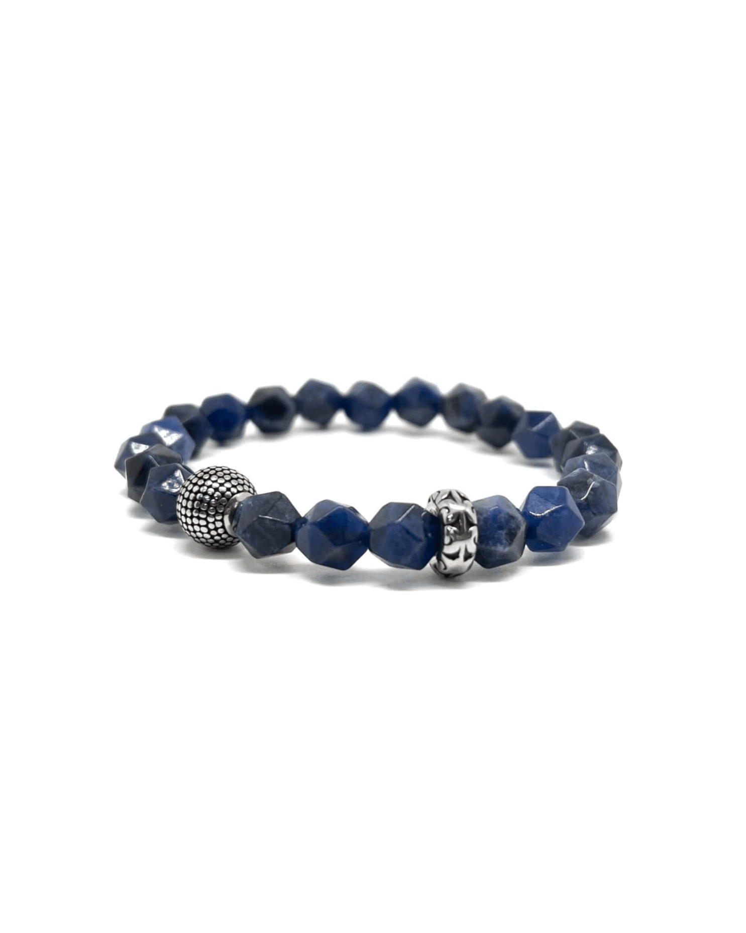 Faceted Sodalite Bracelet – Silver