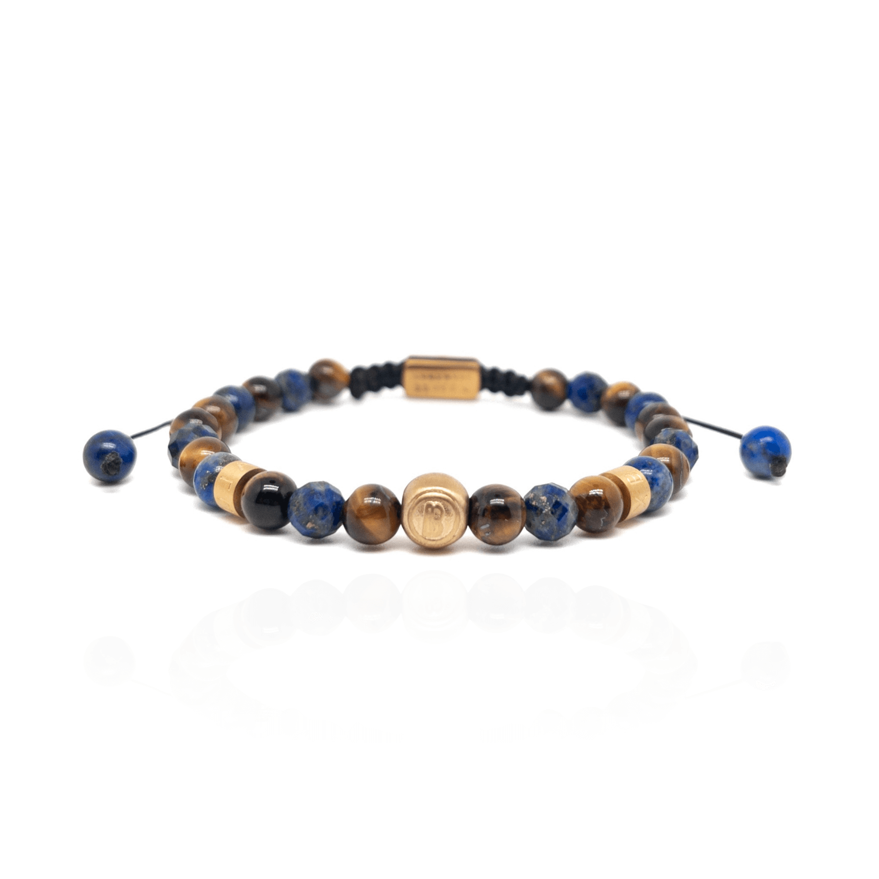 Lapis Lazuli and Brown Tiger Eye Signature Bracelet