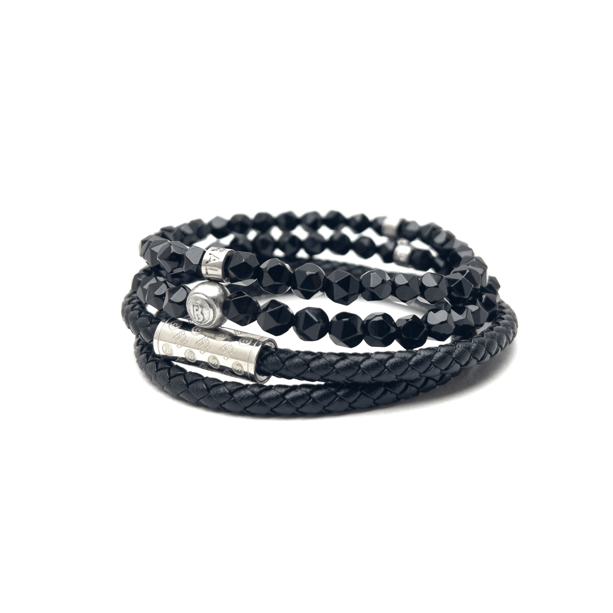 Black Monogram Stack – Silver