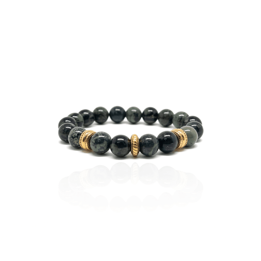 The Kambaba and Gold Plated Spacers Bracelet