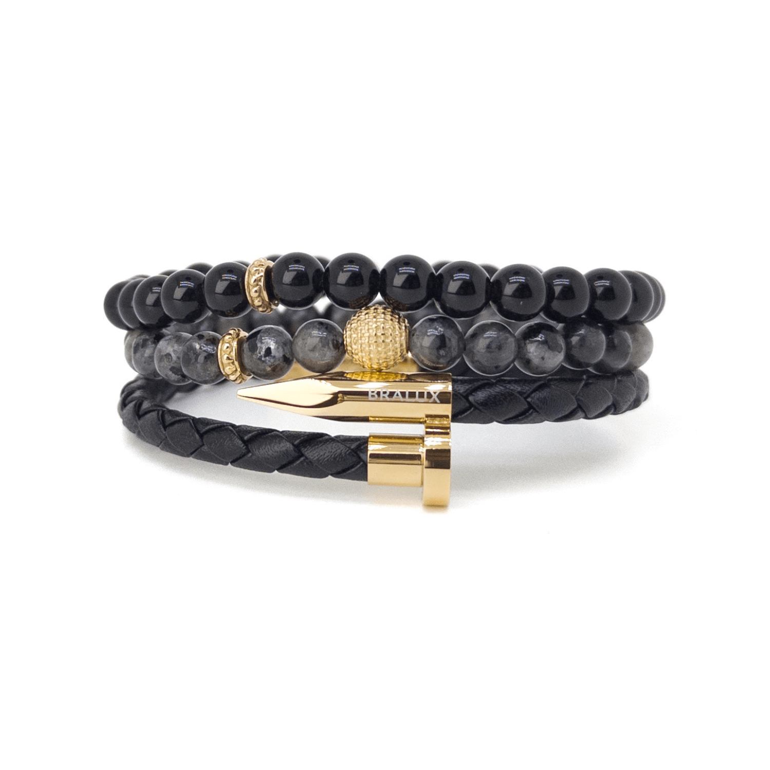 Nail Obsidian Stack - Gold