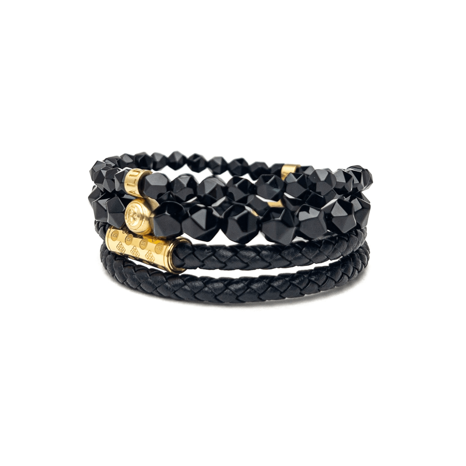 Black Monogram Stack – Gold