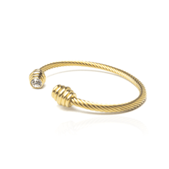 The White Twisted bangle