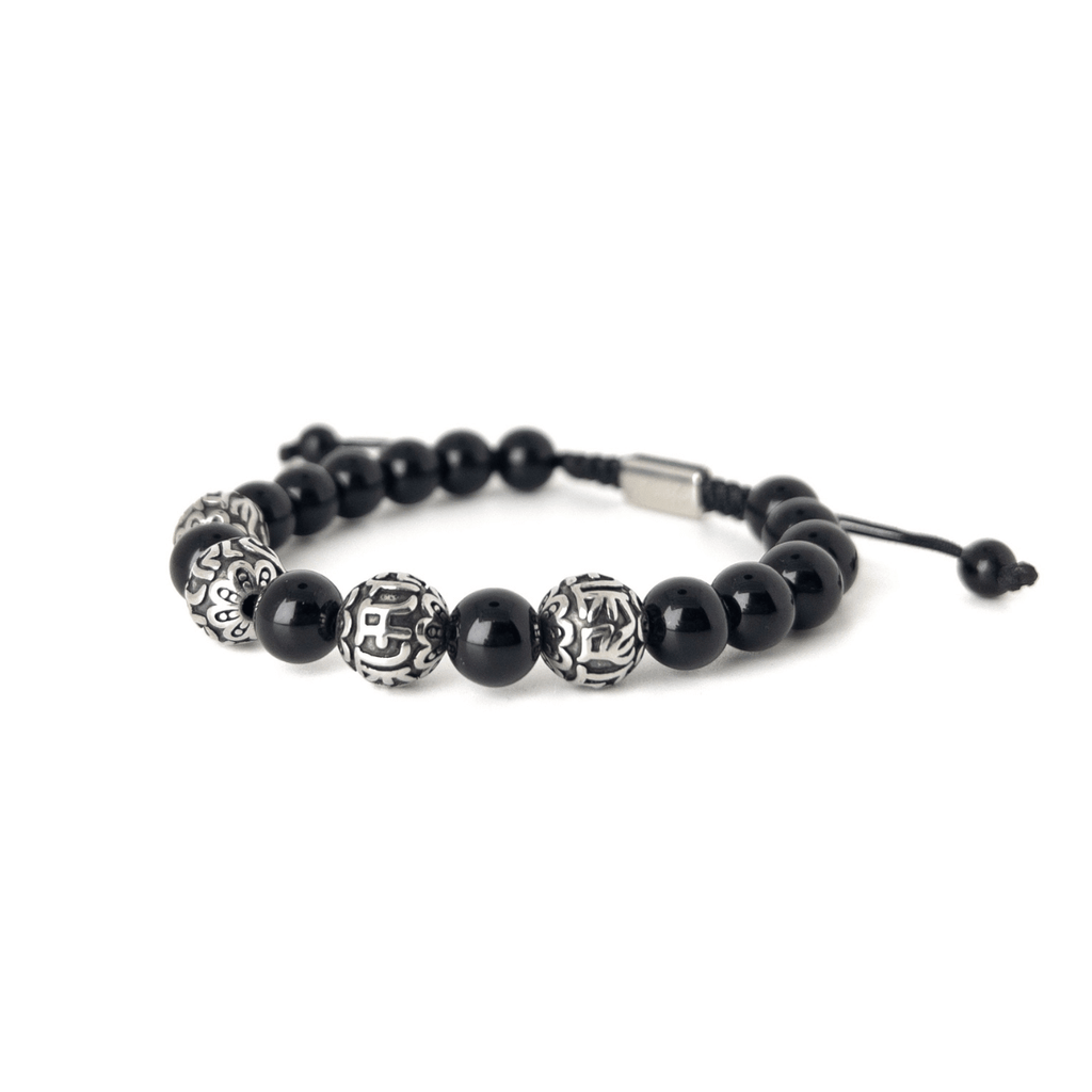 Obsidian Cylinder - Silver