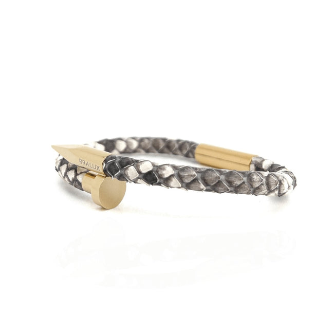 Nail PYT Leather Bracelet – Gold Main image