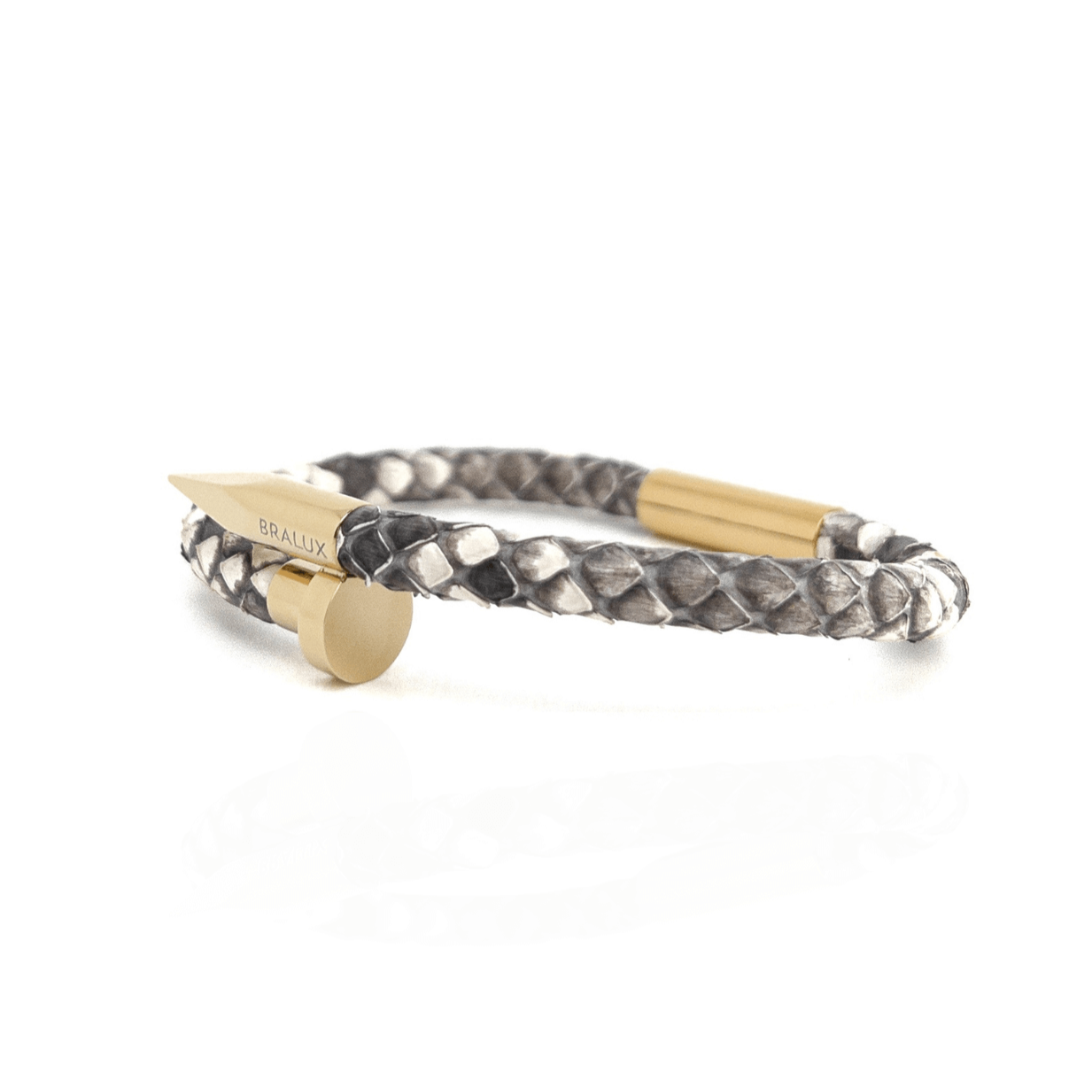 Nail PYT Leather Bracelet – Gold